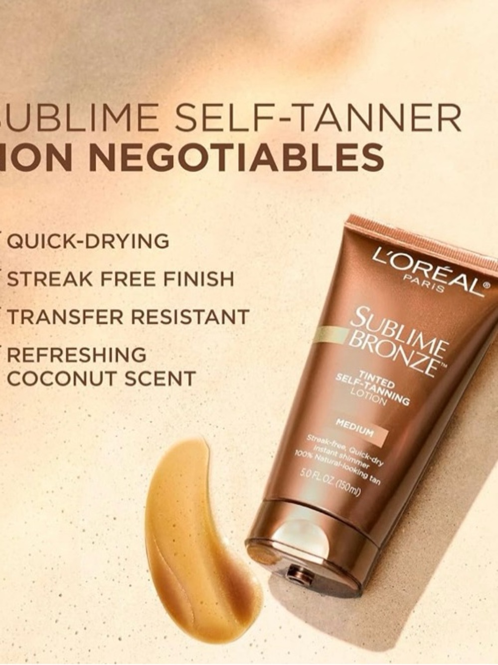 Two L'Oréal Sublime Bronze Tinted Self-Tanning Lotion - Bronze and Gold Accents - Picture 8 of 8